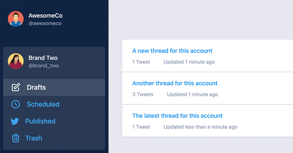 Manage Multiple Twitter Accounts